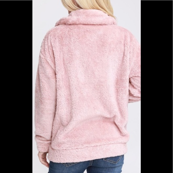 2 for $40❤️soft mauve Sherpa jacket - Picture 2 of 7